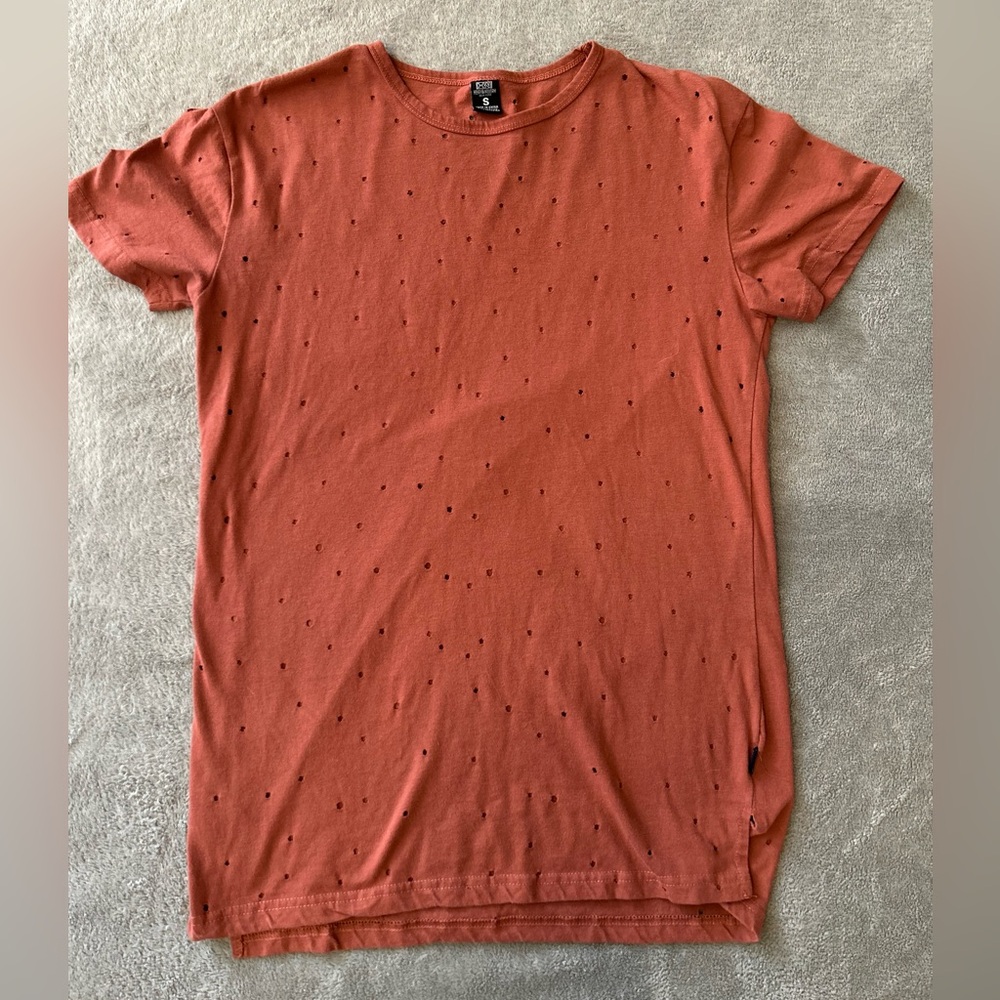 H&W Burnt Orange Holed Shirt